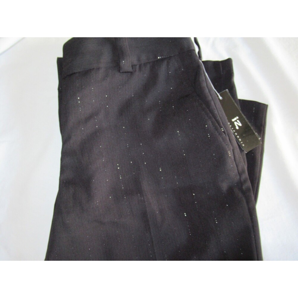 IZ BYER CALIFORNIA Show Stopper Dress Pants Stretch Sz 7 Metallic Pin Stripes - Picture 10 of 10